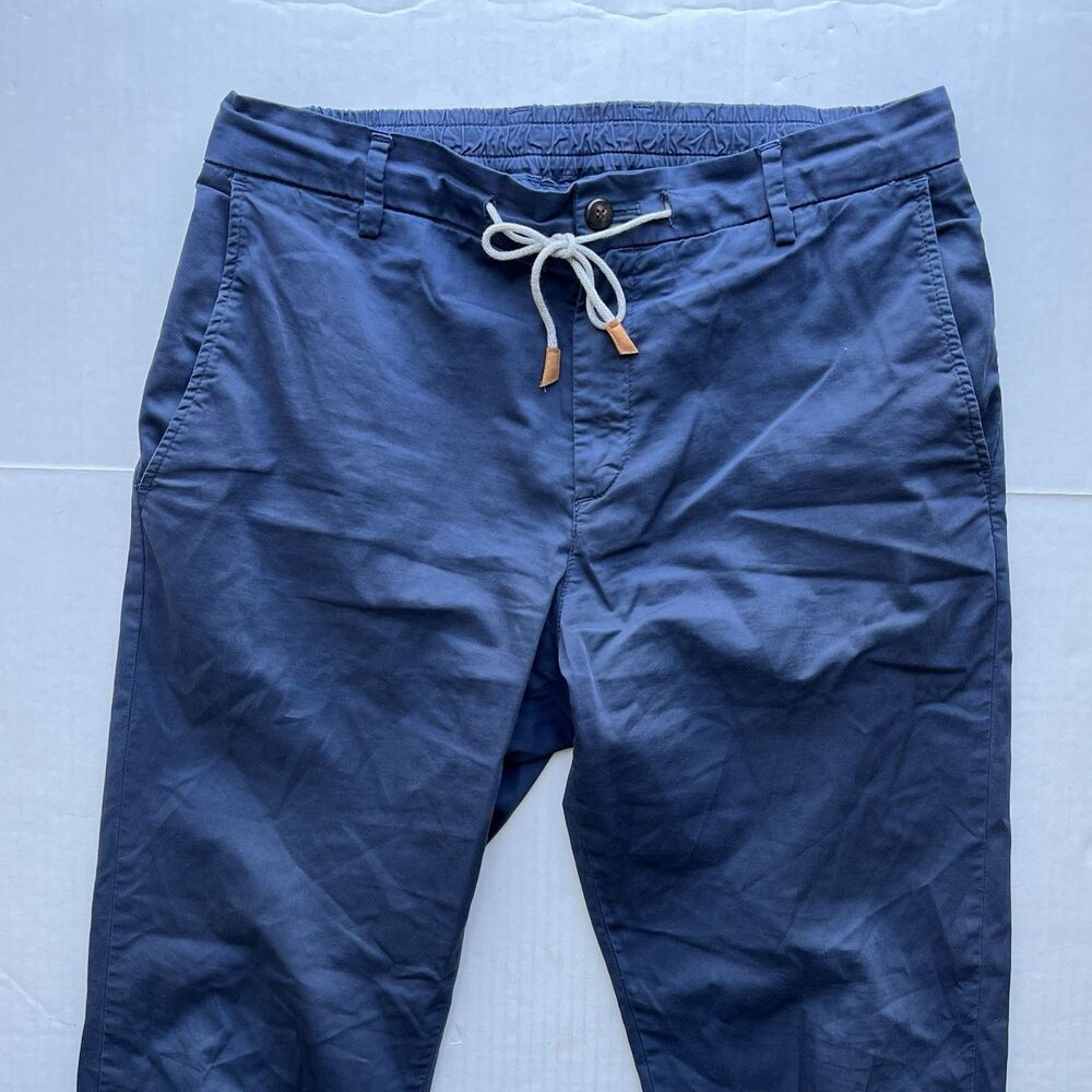 Eleventy Pants Drawstring Cotton Blend Joggers Mens 32X32 Italy Casual Comfort - Picture 3 of 10